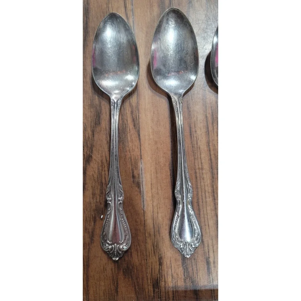 Oneida Wm A Rogers CHALICE Harmony  Silverplate 3 Oval Spoons 1958